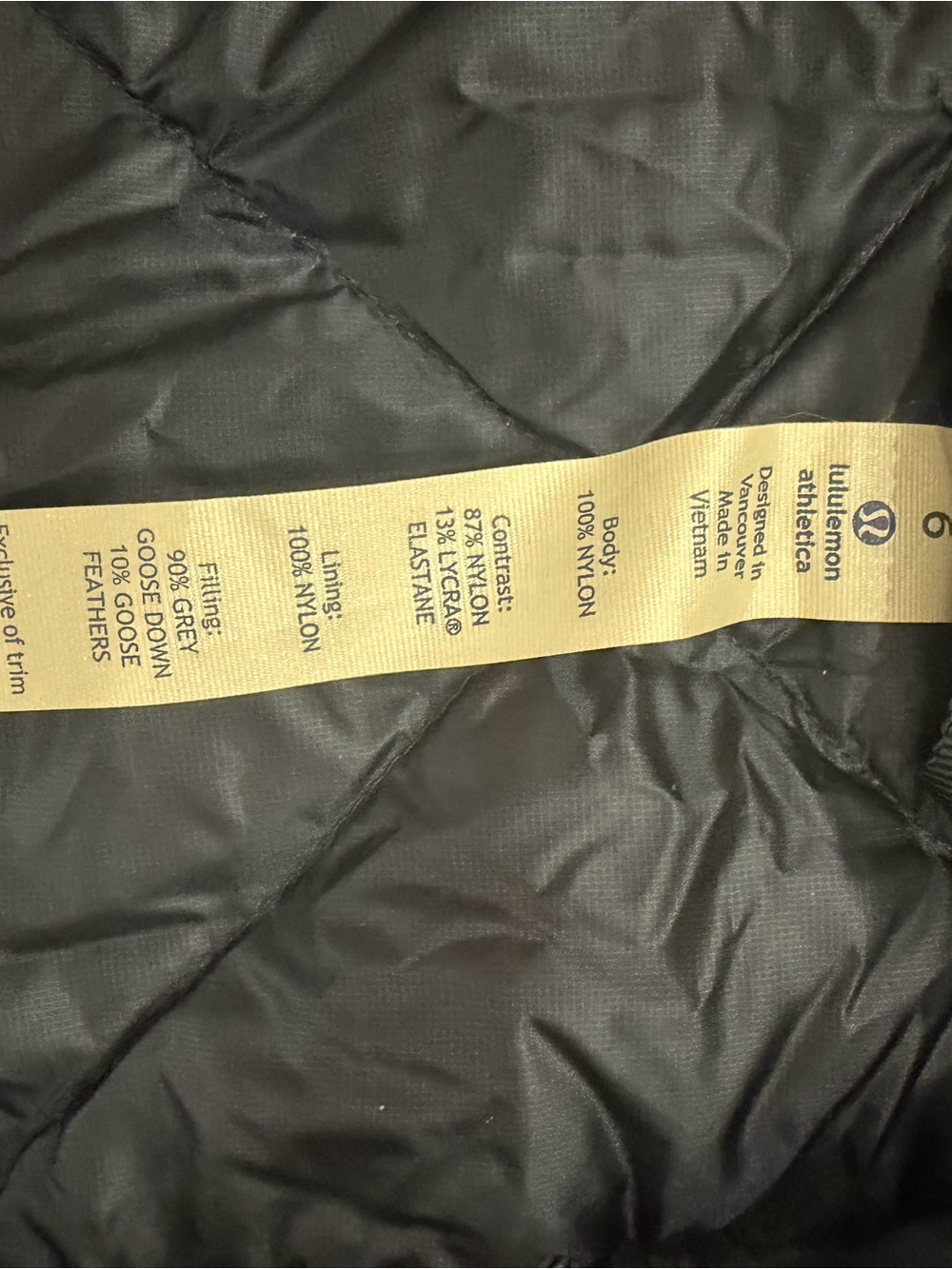 lululemon athletica navy quilted zip vest - Picture 2 of 4